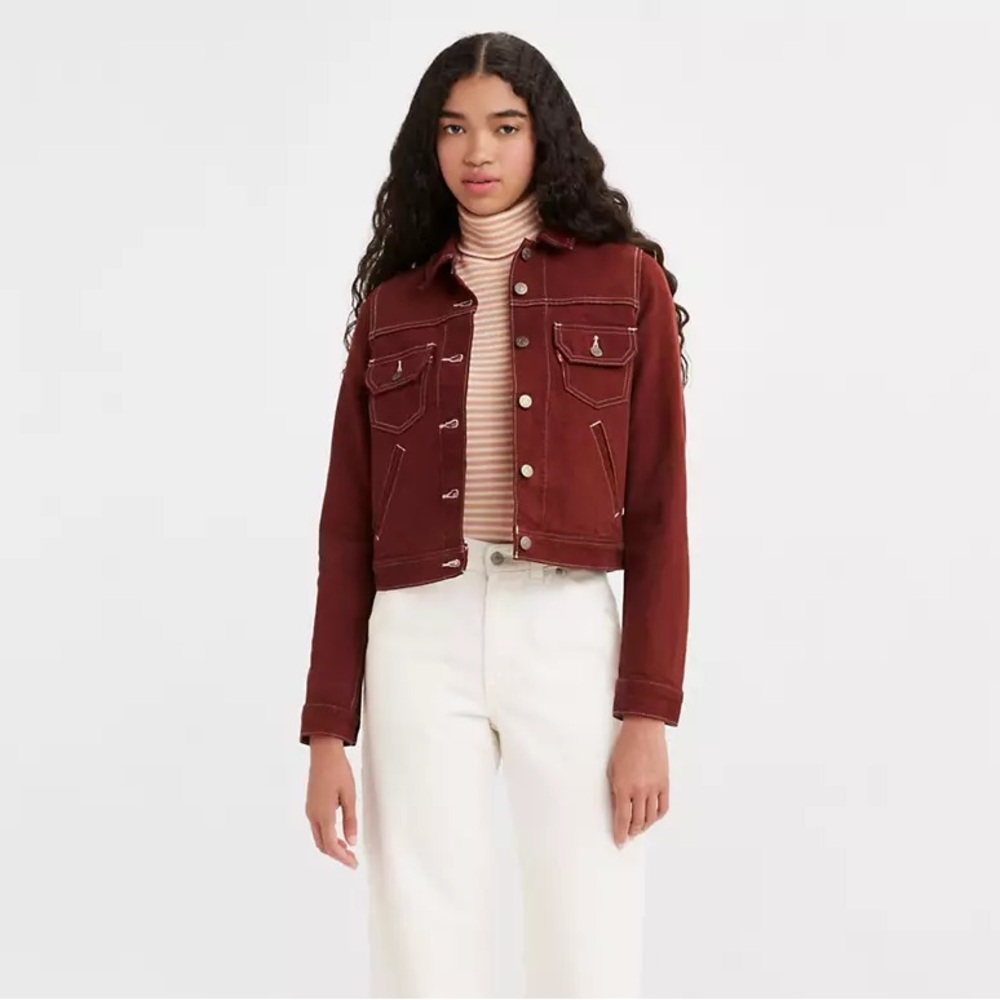 Levi’s Premium | UTILITY ORIGINAL TRUCKER JACKET | Red garment dye | Small